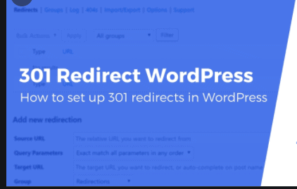 set up 301 redirects in WordPress
